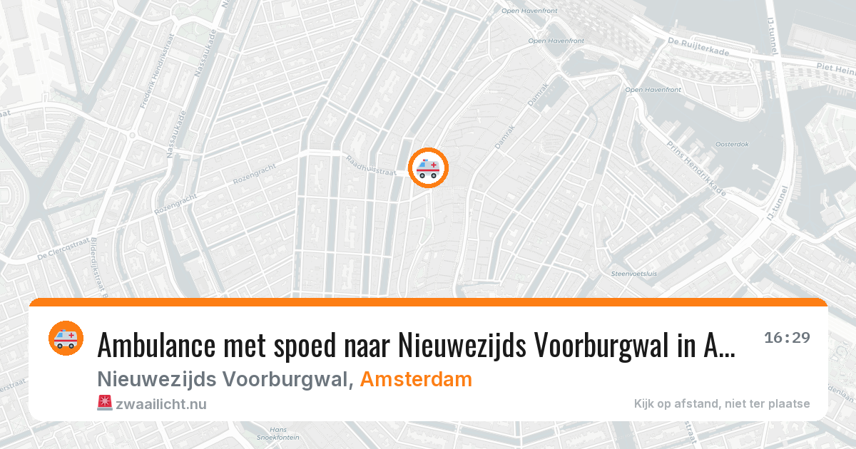 Ambulance met spoed naar Nieuwezijds Voorburgwal in Amsterdam — 11 jul 2026