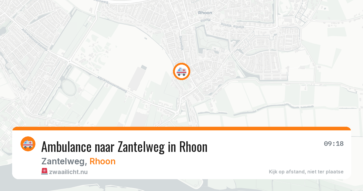 Ambulance naar Zantelweg in Rhoon — 23 jul 2026