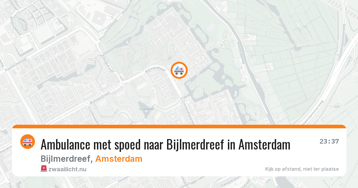 Ambulance met spoed naar Bijlmerdreef in Amsterdam — 25 mrt 2026