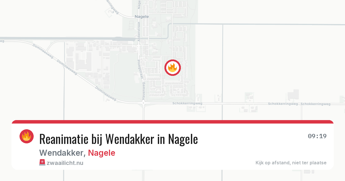 Reanimatie bij Wendakker in Nagele — 26 apr 2026