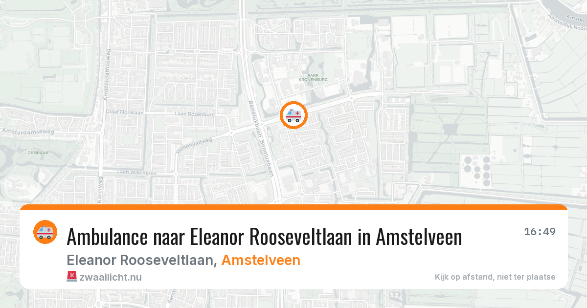Ambulance naar Eleanor Rooseveltlaan in Amstelveen — 20 mei 2026