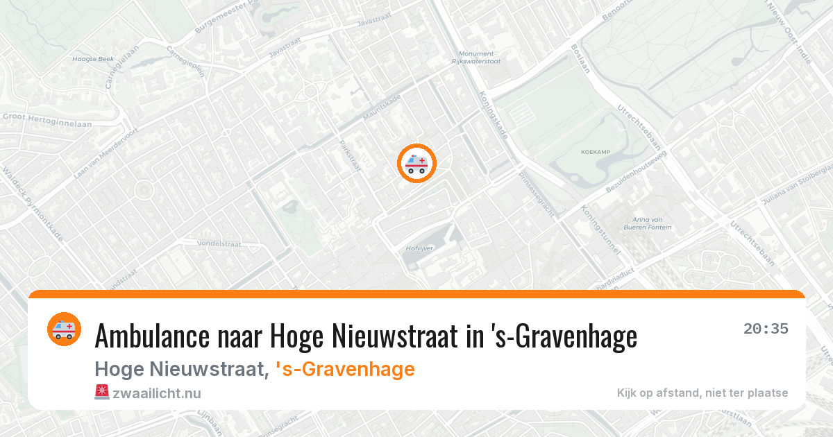 Ambulance naar Hoge Nieuwstraat in 's-Gravenhage — 21 jul 2026