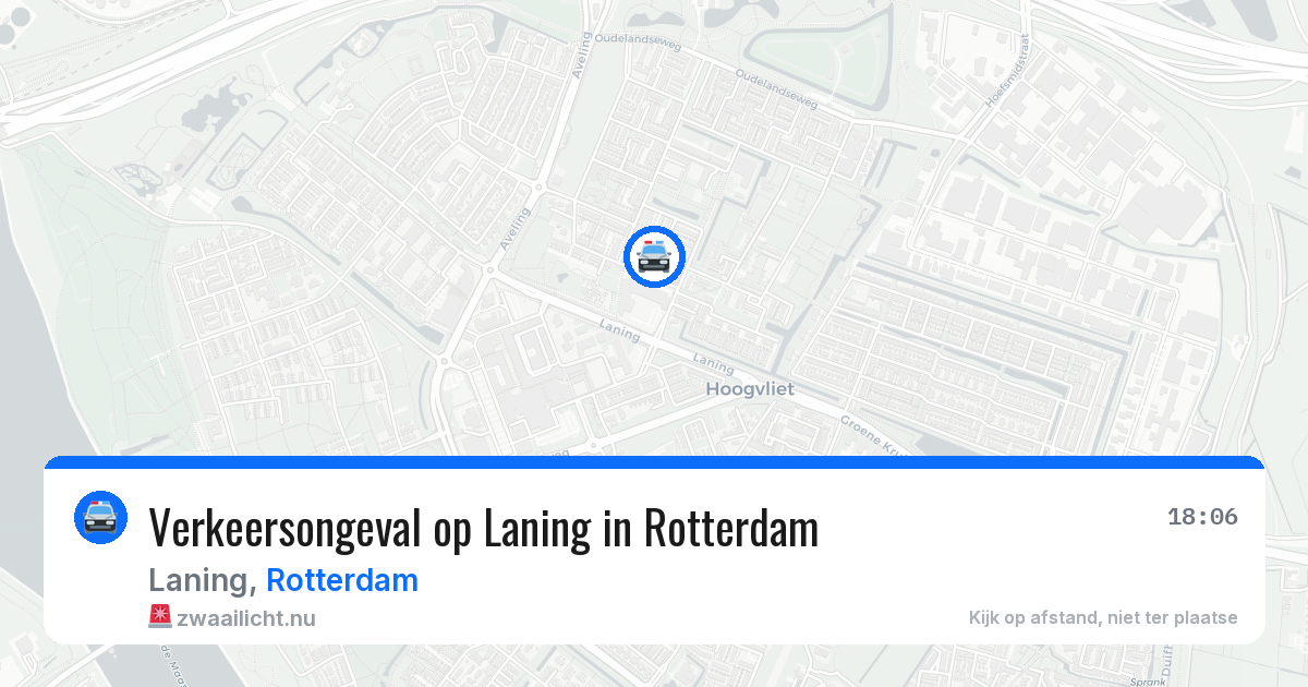 Verkeersongeval op Laning in Rotterdam — 22 mrt 2026