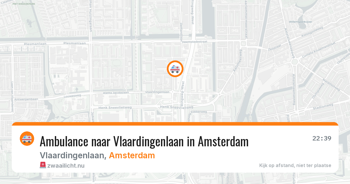 Ambulance naar Vlaardingenlaan in Amsterdam — 7 apr 2026