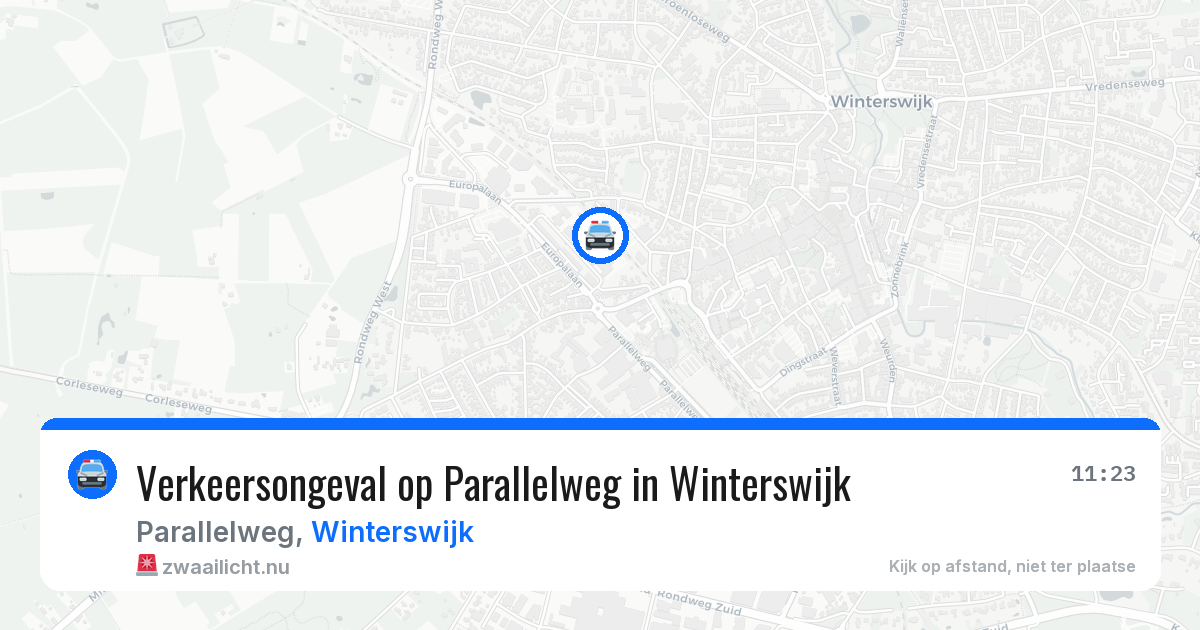 Verkeersongeval op Parallelweg in Winterswijk — 21 mrt 2026