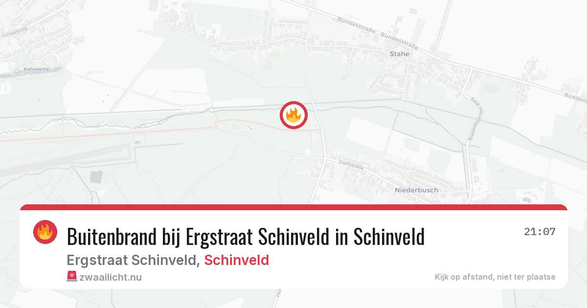 Buitenbrand bij Ergstraat Schinveld in Schinveld — 22 feb 2026