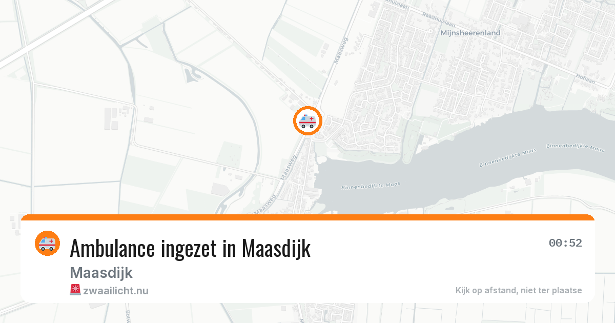 Ambulance ingezet in Maasdijk — 2 jun 2026