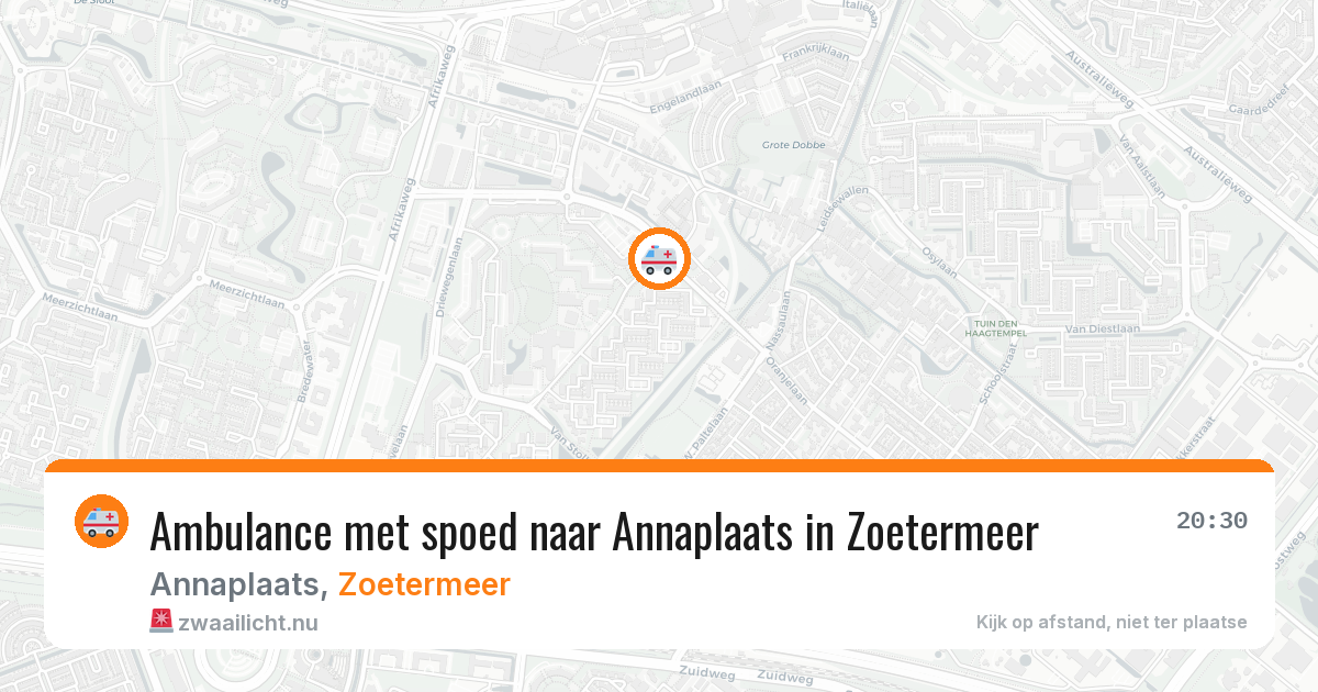 Ambulance met spoed naar Annaplaats in Zoetermeer — 16 jul 2026