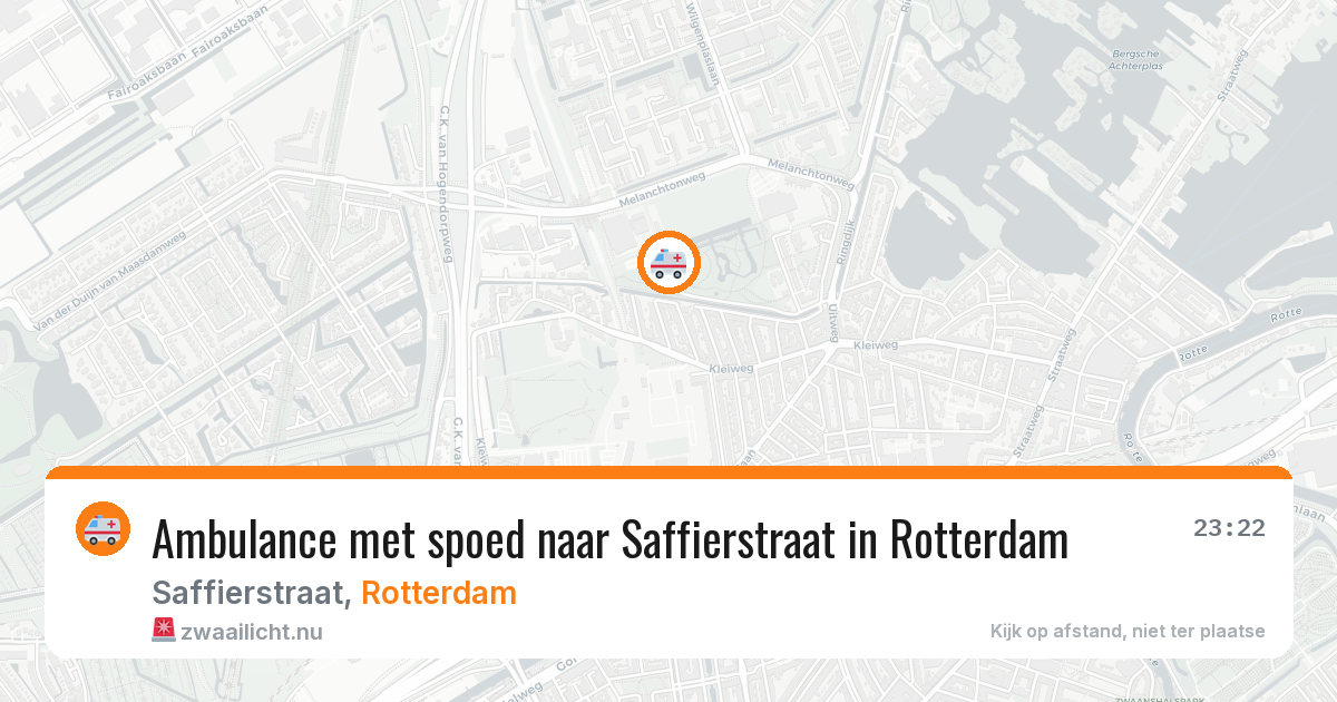 Ambulance met spoed naar Saffierstraat in Rotterdam — 11 mei 2026