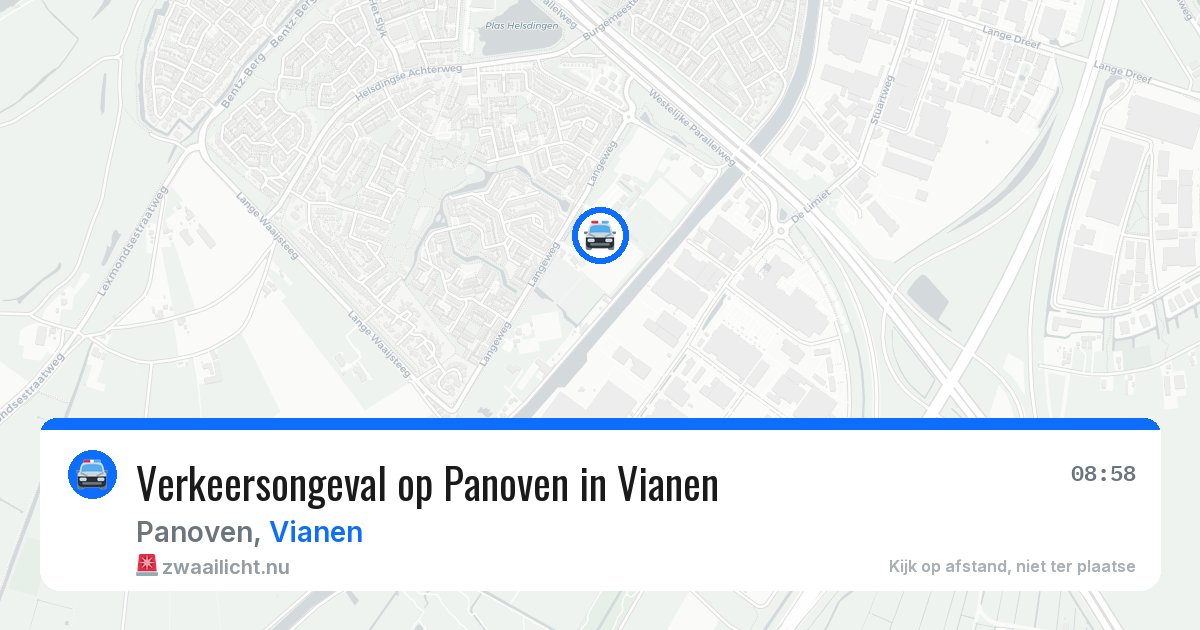 Verkeersongeval op Panoven in Vianen — 21 jan 2026