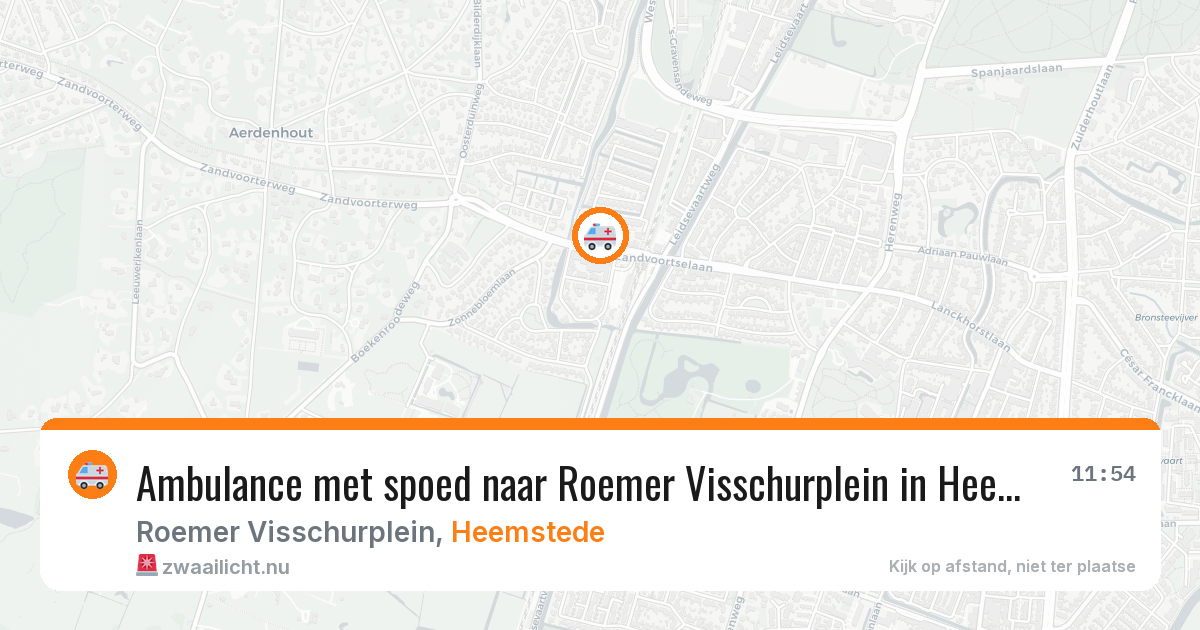 Ambulance met spoed naar Roemer Visschurplein in Heemstede — 29 jan 2026