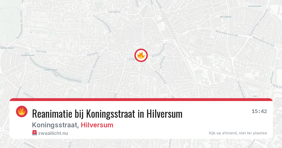 Reanimatie bij Koningsstraat in Hilversum — 3 mei 2026
