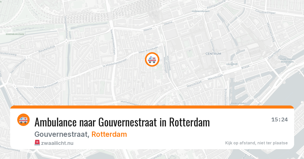 Ambulance naar Gouvernestraat in Rotterdam — 19 mrt 2026