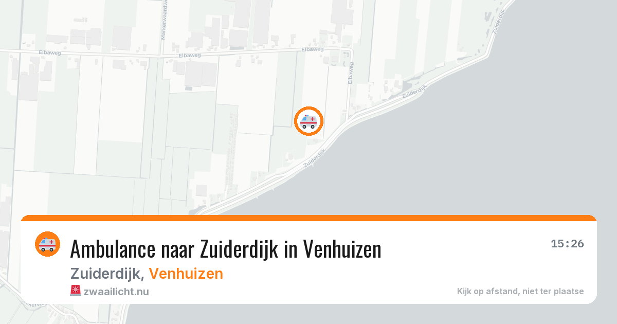 Ambulance naar Zuiderdijk in Venhuizen — 26 jun 2026
