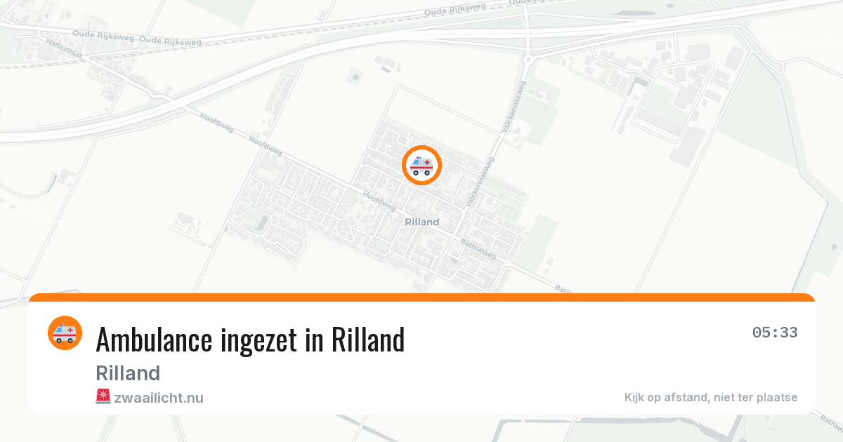 Ambulance ingezet in Rilland — 12 mrt 2026