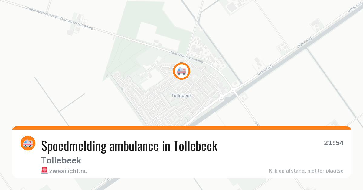 Spoedmelding ambulance in Tollebeek — 11 feb 2026