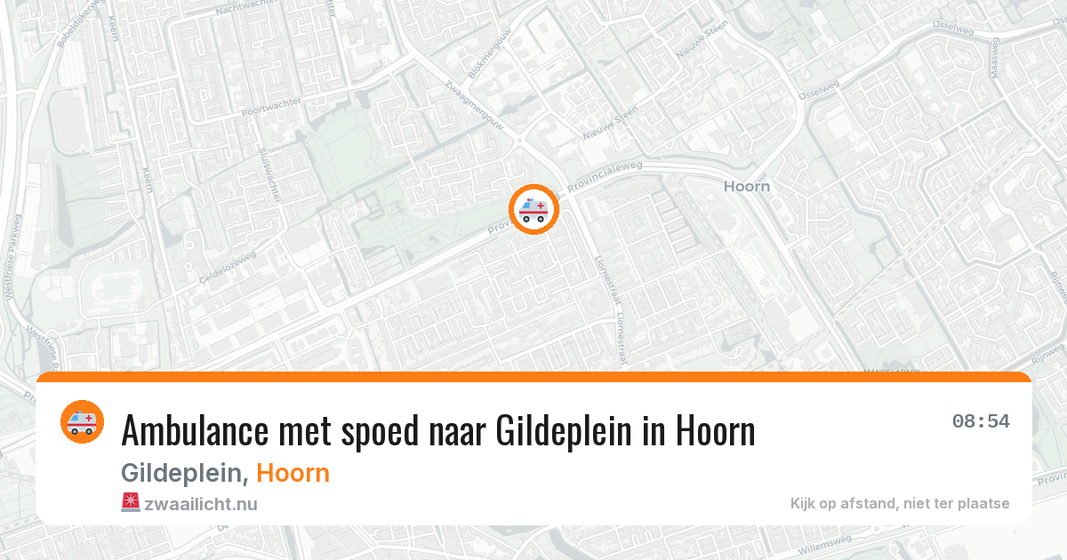 Ambulance met spoed naar Gildeplein in Hoorn — 23 jul 2026