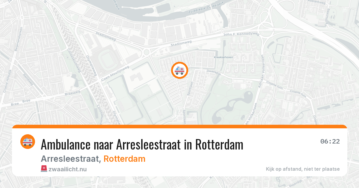 Ambulance naar Arresleestraat in Rotterdam — 24 mrt 2026