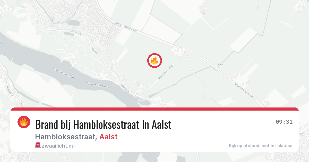 Brand bij Hambloksestraat in Aalst — 25 jul 2026