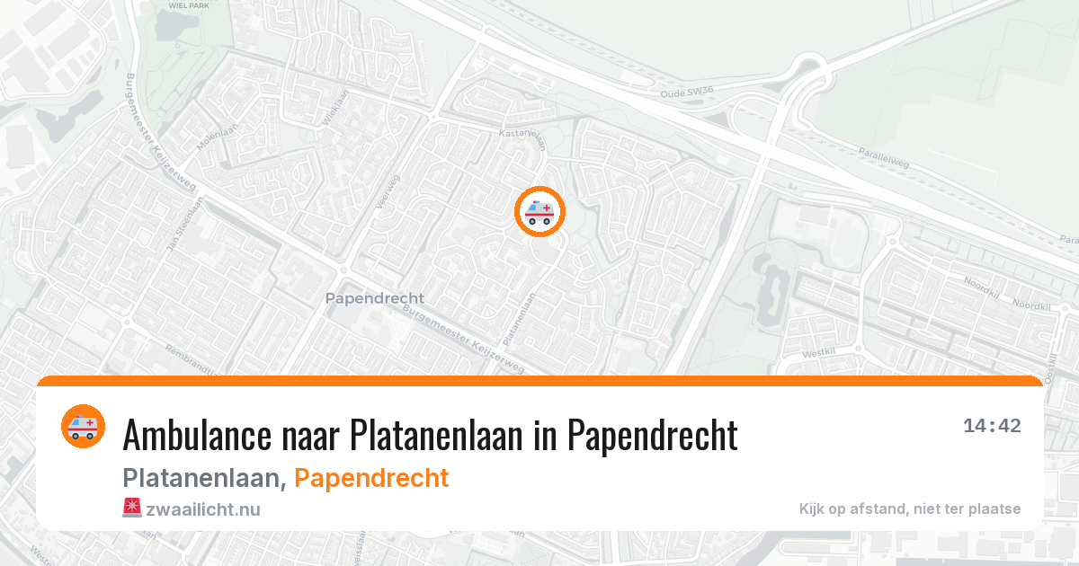 Ambulance naar Platanenlaan in Papendrecht — 6 apr 2026