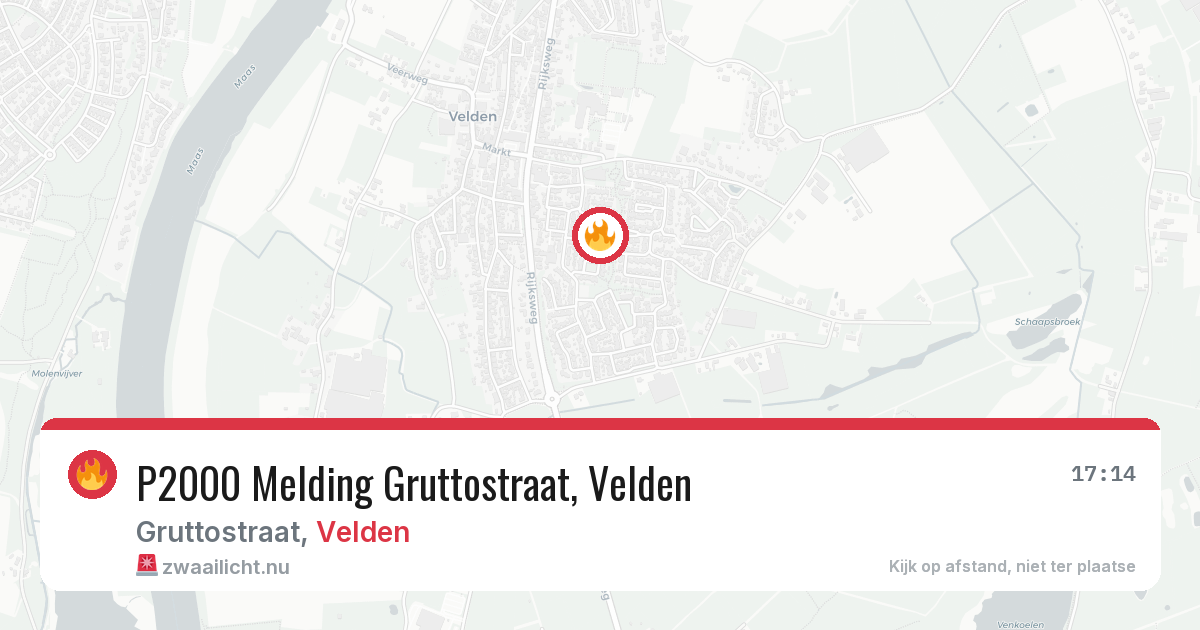 P2000 Melding Gruttostraat, Velden — 3 feb 2026