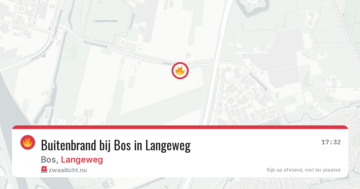 Buitenbrand bij Bos in Langeweg — 15 jul 2026