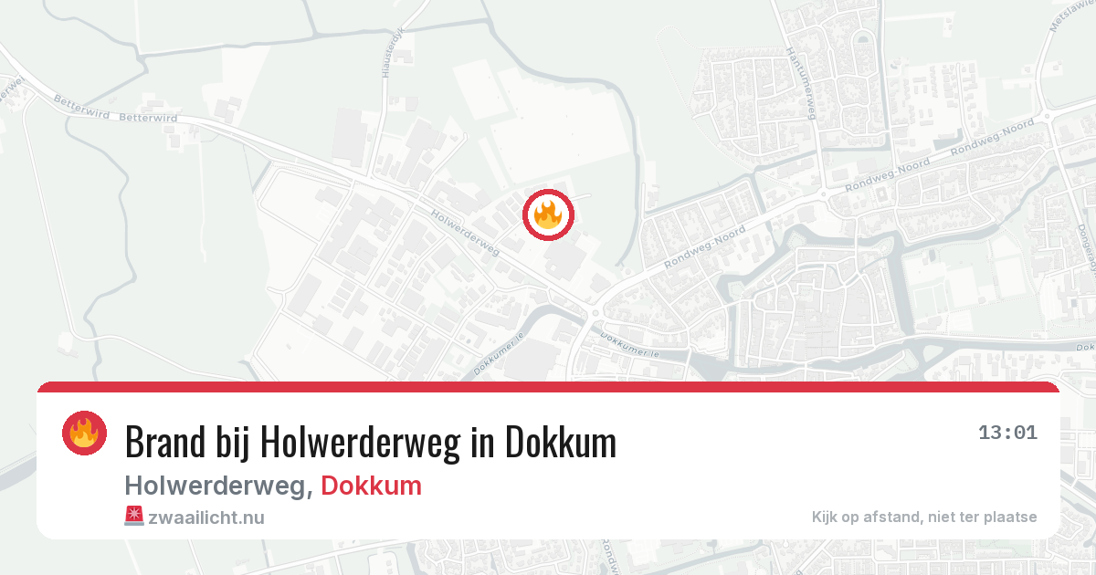 Brand bij Holwerderweg in Dokkum — 16 jun 2026