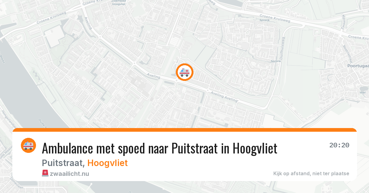 Ambulance met spoed naar Puitstraat in Hoogvliet — 30 mei 2026