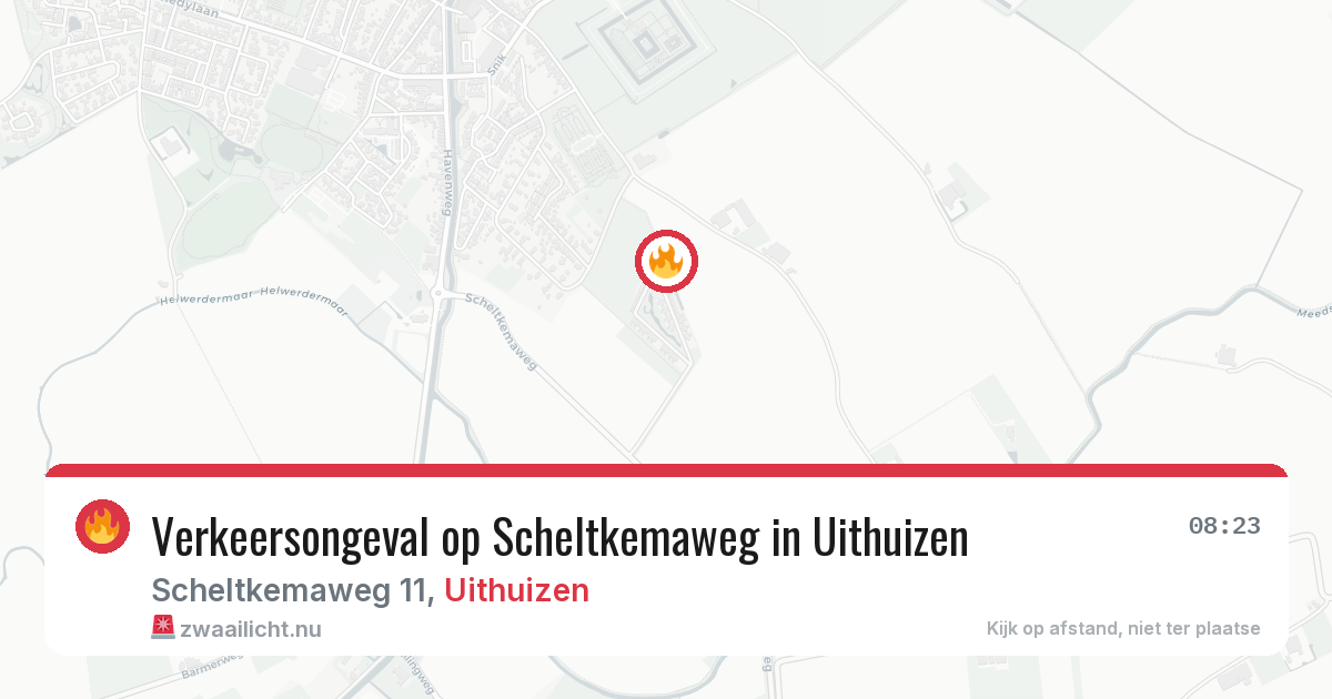Verkeersongeval op Scheltkemaweg in Uithuizen — 9 feb 2026