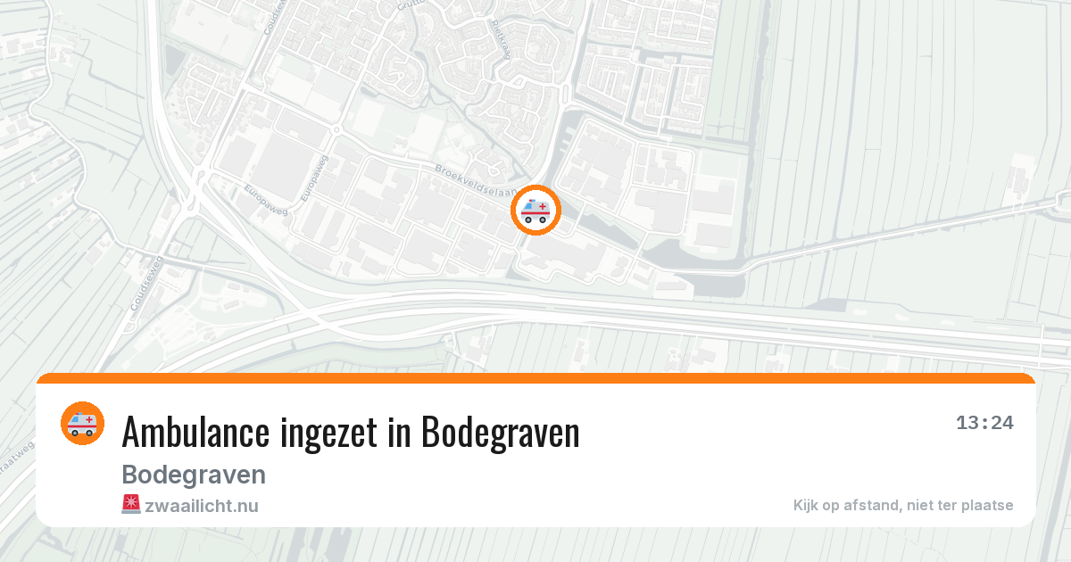 Ambulance ingezet in Bodegraven — 28 mrt 2026