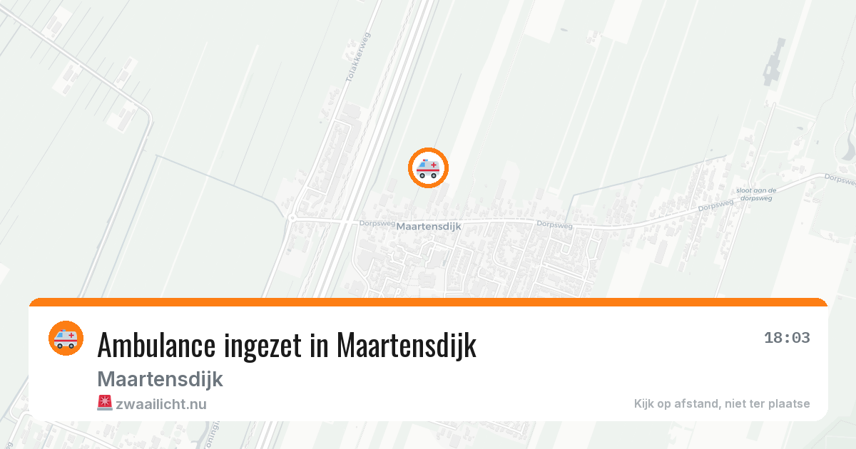 Ambulance ingezet in Maartensdijk — 18 jul 2026