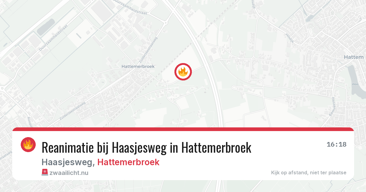 Reanimatie bij Haasjesweg in Hattemerbroek — 12 apr 2026