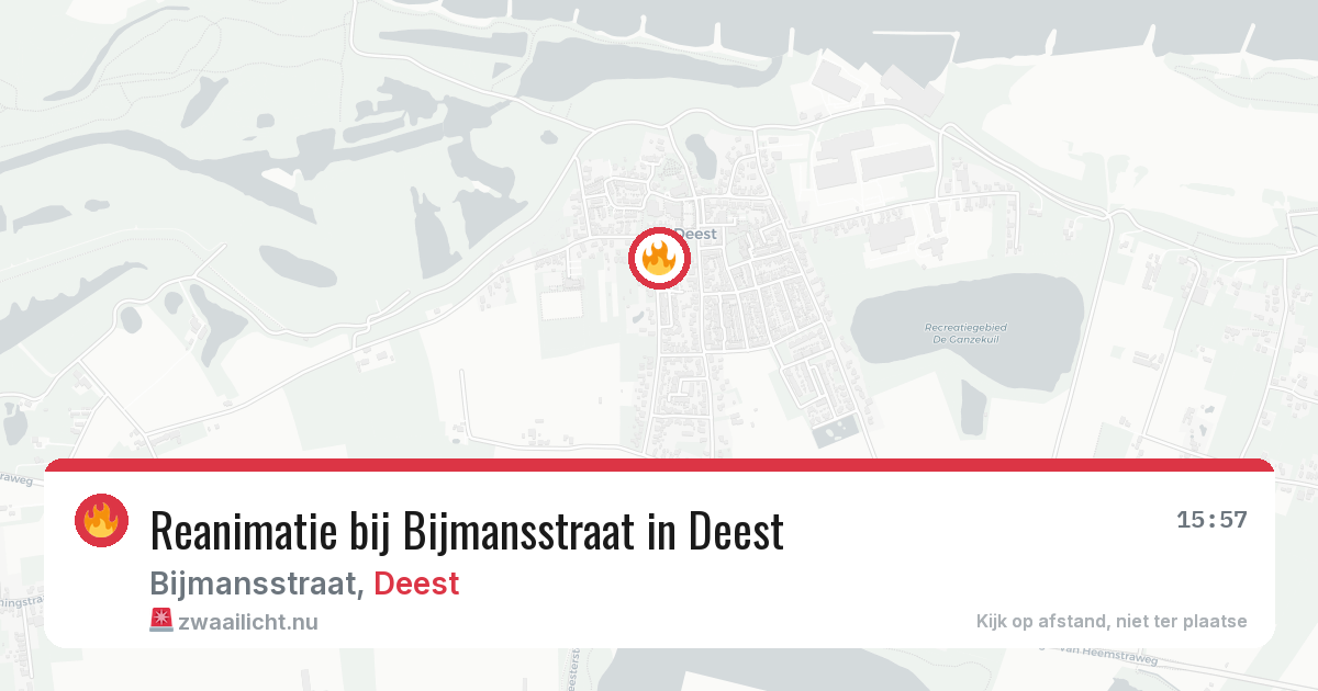 Reanimatie bij Bijmansstraat in Deest — 20 jul 2026