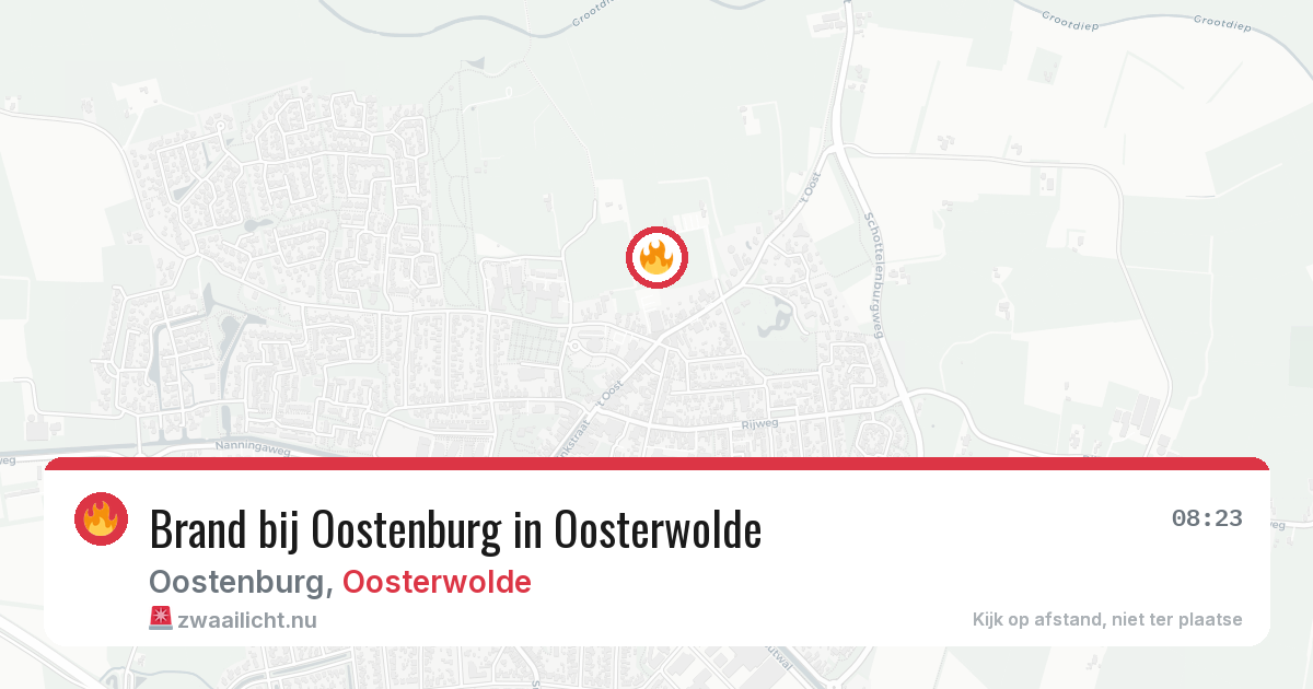 Brand bij Oostenburg in Oosterwolde — 11 apr 2026