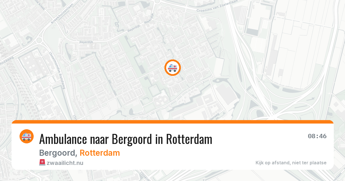 Ambulance naar Bergoord in Rotterdam — 16 jul 2026