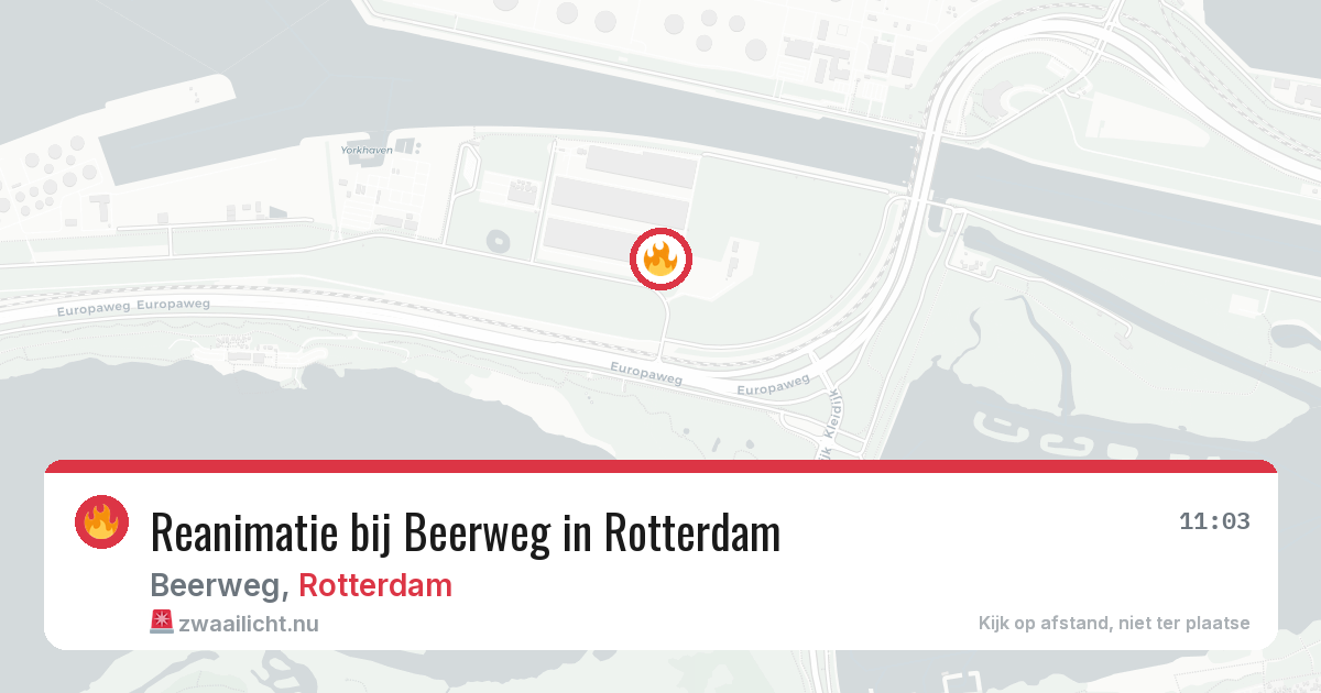 Reanimatie bij Beerweg in Rotterdam — 17 mrt 2026