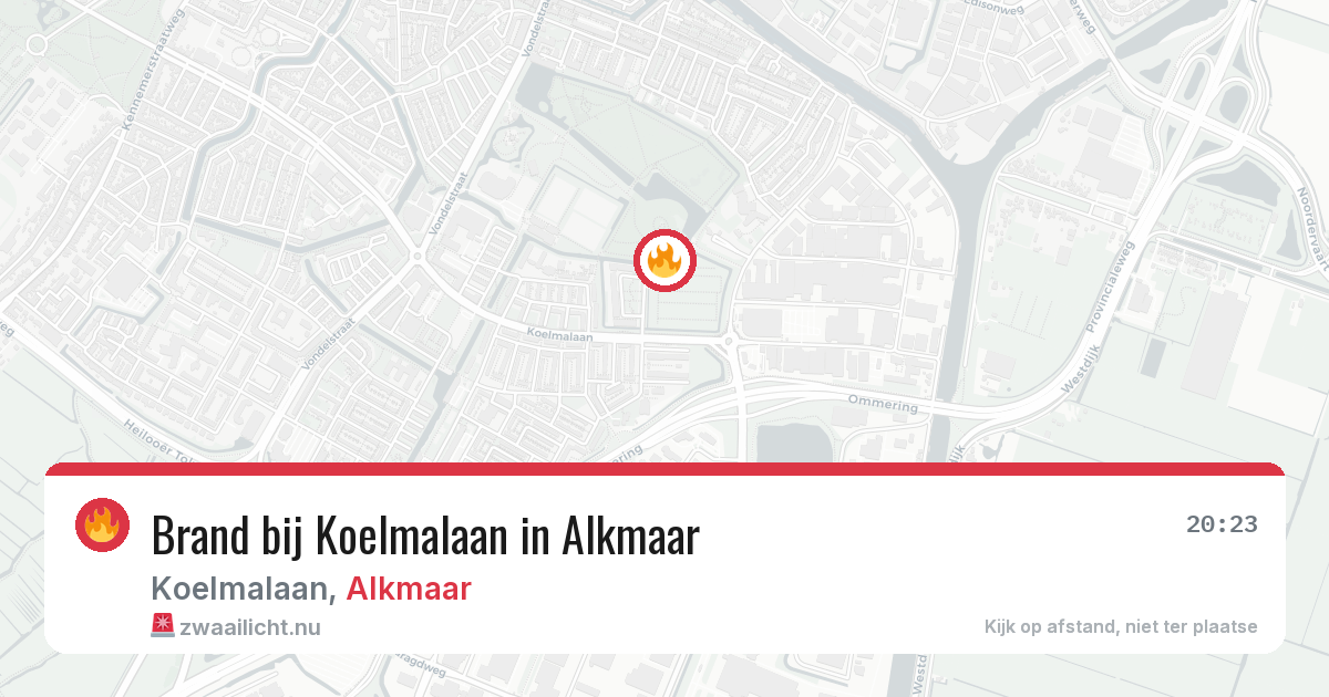 Brand bij Koelmalaan in Alkmaar — 12 jul 2026