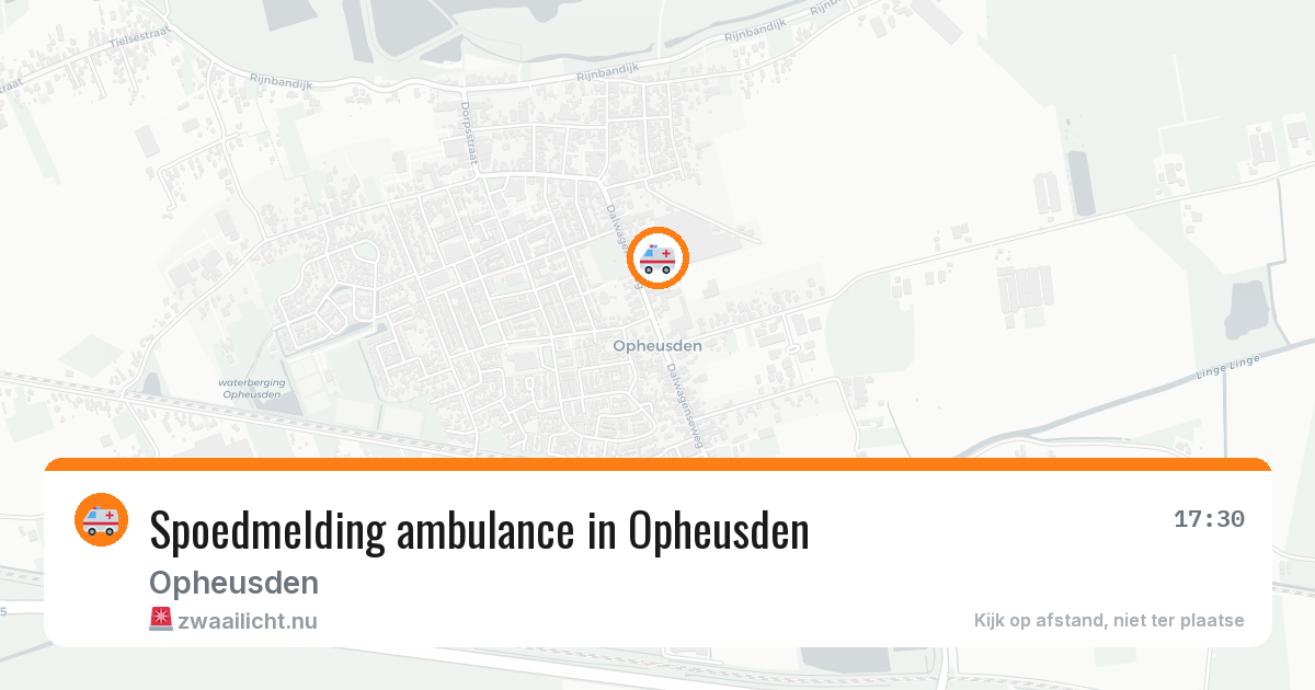 Spoedmelding ambulance in Opheusden — 18 jul 2026