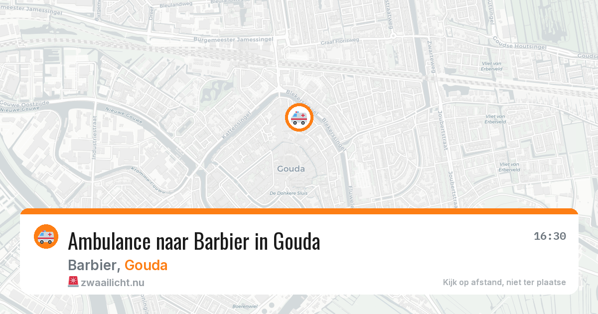 Ambulance naar Barbier in Gouda — 23 jul 2026
