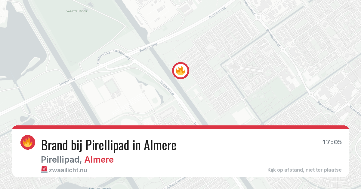 Brand bij Pirellipad in Almere — 14 jul 2026