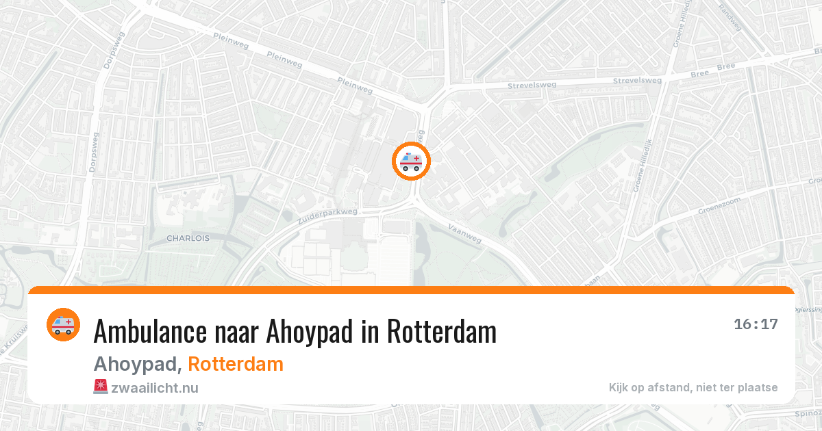 Ambulance naar Ahoypad in Rotterdam — 19 mrt 2026