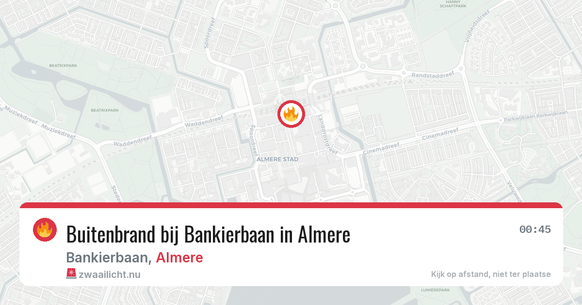 Buitenbrand bij Bankierbaan in Almere — 9 jul 2026