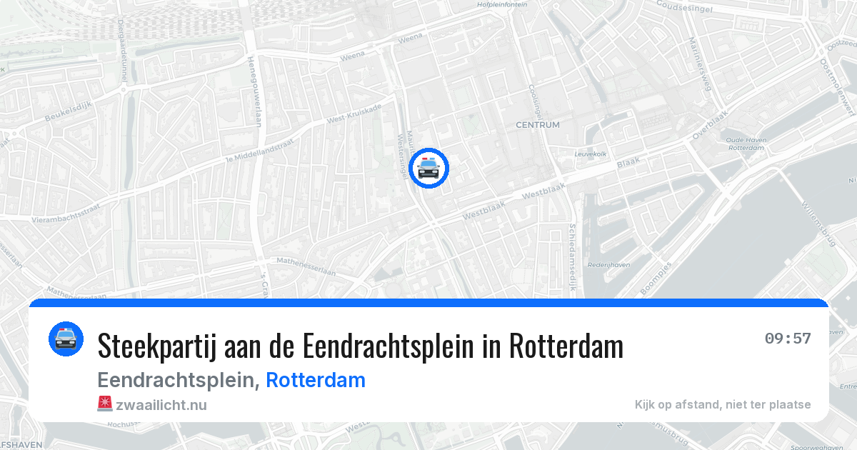 Steekpartij aan de Eendrachtsplein in Rotterdam — 27 mrt 2026
