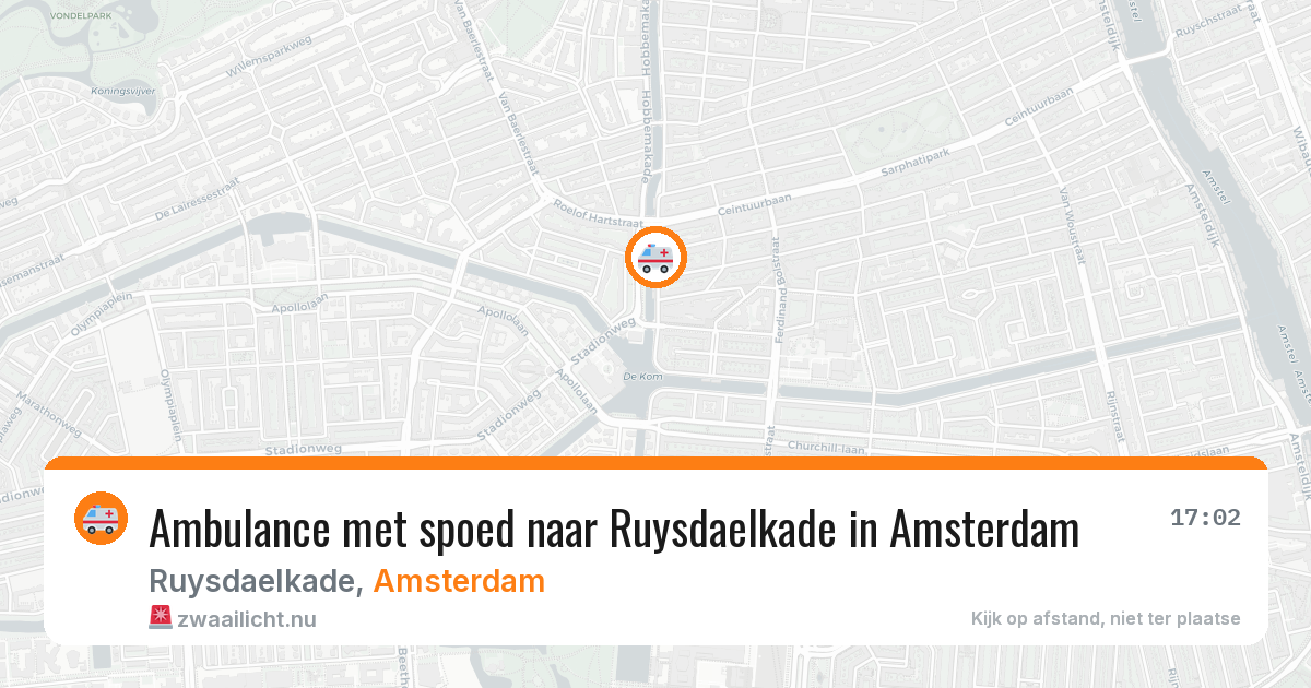 Ambulance met spoed naar Ruysdaelkade in Amsterdam — 22 jul 2026