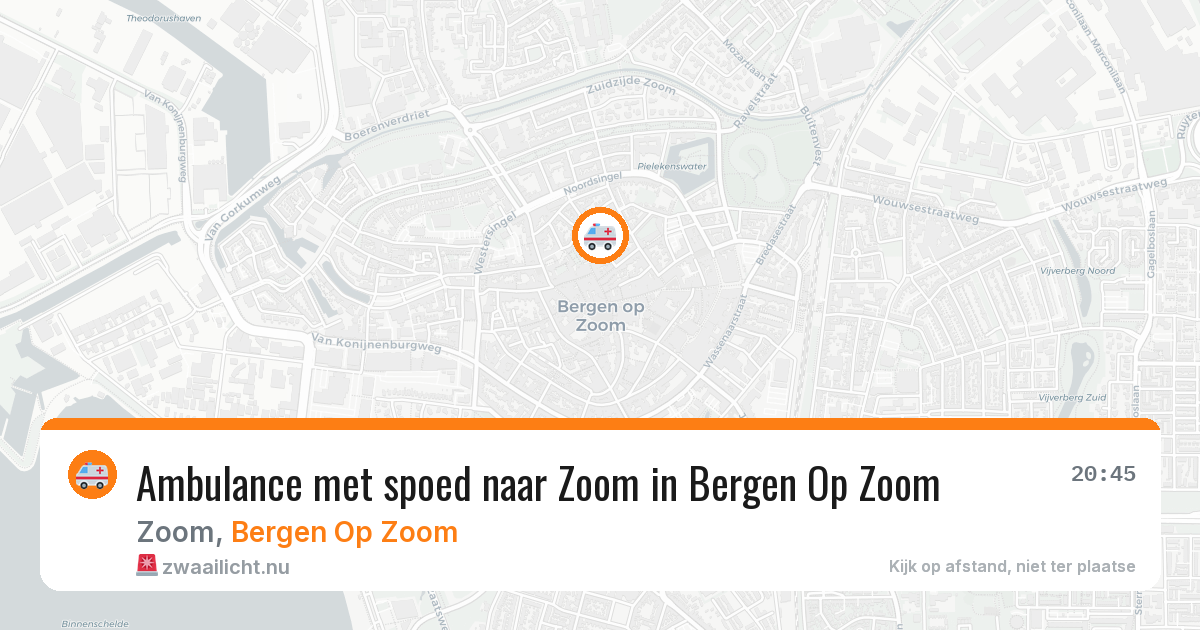 Ambulance met spoed naar Zoom in Bergen Op Zoom — 10 jul 2026