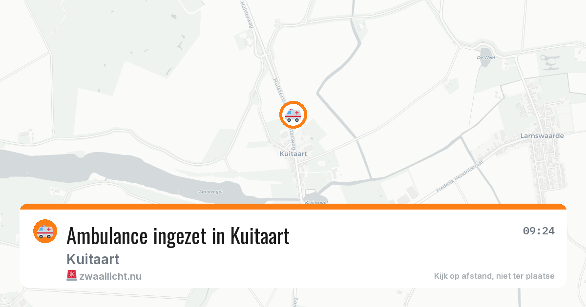 Ambulance ingezet in Kuitaart — 4 jun 2026