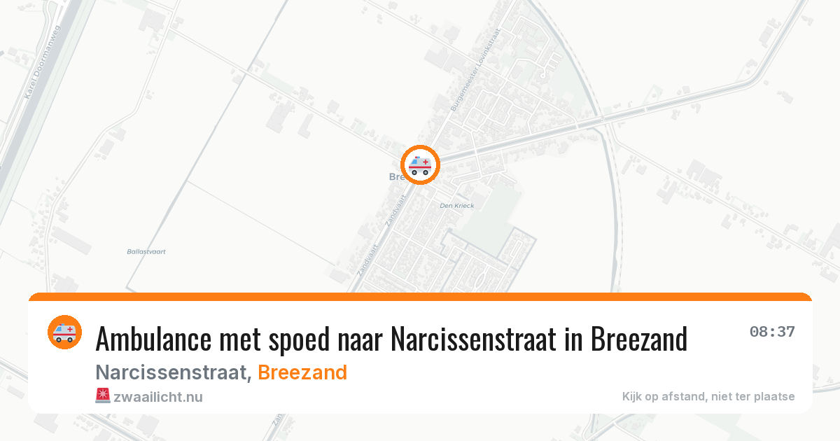Ambulance met spoed naar Narcissenstraat in Breezand — 21 jul 2026