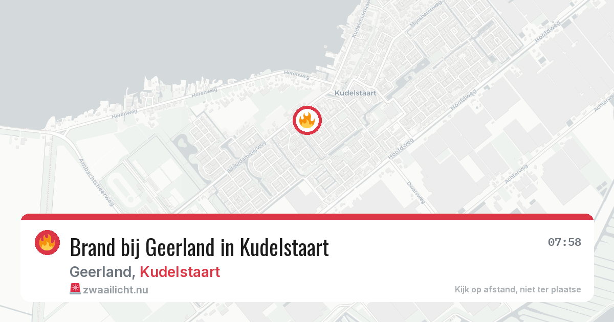 Brand bij Geerland in Kudelstaart — 6 jun 2026