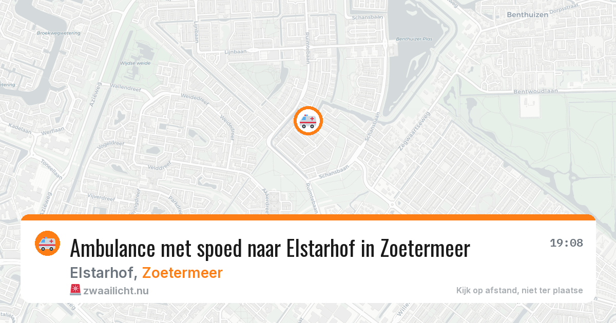 Ambulance met spoed naar Elstarhof in Zoetermeer — 24 jul 2026