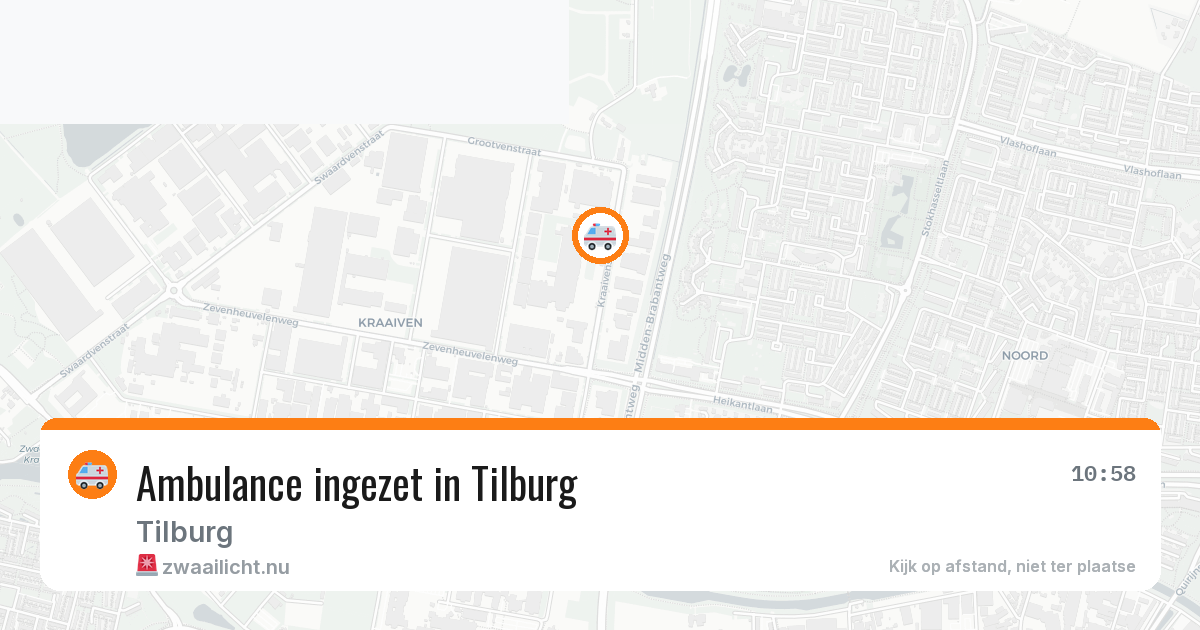 Ambulance ingezet in Tilburg — 10 jul 2026